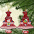 Personalised Tuvalu Christmas Ceramic Ornament Snowman and Tuvalu Coat of Arms Maori Tribal Xmas Style LT03 Christmas Tree Red - Polynesian Pride