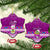 Personalised Tuvalu Christmas Ceramic Ornament Snowman Hugs Tuvalu Coat of Arms Maori Pattern Pink Style LT03 Snow Flake Pink - Polynesian Pride