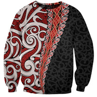New Zealand Maori Stylized Koru Sweatshirt LT03 Unisex Red - Polynesian Pride