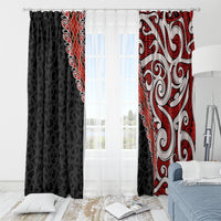 New Zealand Maori Stylized Koru Window Curtain LT03 - Polynesian Pride