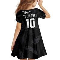 New Zealand Rugby Custom Family Matching Short Sleeve Bodycon Dress and Hawaiian Shirt The Champions Aotearoa