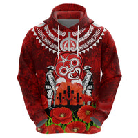 New Zealand ANZAC Waitangi Day Hoodie Hei Tiki and Soldier LT03 - Polynesian Pride