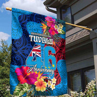 Tuvalu Independence Day Garden Flag 1st October 46th Anniversary Polynesian Jungle Flower