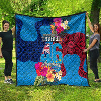Tuvalu Independence Day Quilt 1st October 46th Anniversary Polynesian Jungle Flower LT03 - Polynesian Pride