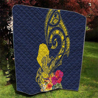 Niue Independence Day Quilt Hiapo Pattern Hibiscus Plumeria and Uga LT03 - Polynesian Pride