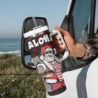 Hawaii Aloha Santa Claus Funny Polynesian Tattoo Tumbler With Handle Red Color
