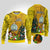 Niue Christmas Ugly Christmas Sweater Coat of Arms and Polynesian Tattoo Xmas Element Christmas Yellow Vibe LT03 Yellow - Polynesian Pride