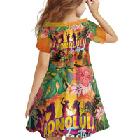Hawaiian Honolulu Festival Family Matching Tank Maxi Dress and Hawaiian Shirt Hawaiian Identity - Hula Dancer and Ukulele Tropical Plants Style LT03 - Polynesian Pride
