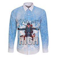 New Zealand Sky Diving Family Matching Short Sleeve Bodycon Dress and Hawaiian Shirt Lets Get High