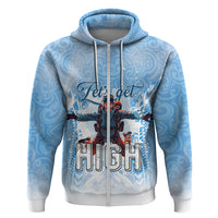 New Zealand Sky Diving Zip Hoodie Lets Get High