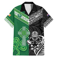 New Zealand And Ireland Rugby Custom Family Matching Mermaid Dress and Hawaiian Shirt Maori Tiki With Shamrock