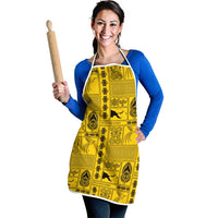 Papua New Guinea Heritage Motif Apron Yellow Version