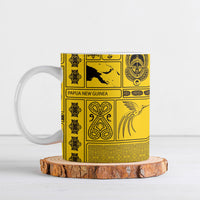 Papua New Guinea Heritage Motif Ceramic Mug Yellow Version