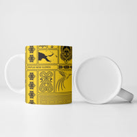 Papua New Guinea Heritage Motif Ceramic Mug Yellow Version