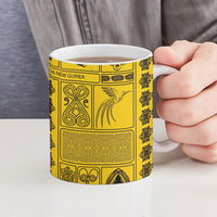Papua New Guinea Heritage Motif Ceramic Mug Yellow Version