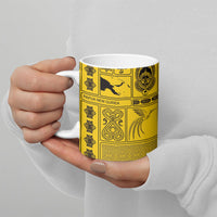Papua New Guinea Heritage Motif Ceramic Mug Yellow Version