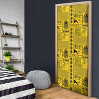 Papua New Guinea Heritage Motif Door Cover Yellow Version