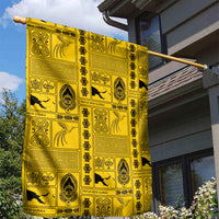 Papua New Guinea Heritage Motif Garden Flag Yellow Version