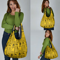 Papua New Guinea Heritage Motif Grocery Bag Yellow Version
