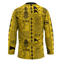 Papua New Guinea Heritage Motif Hockey Jersey Yellow Version