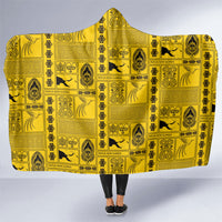 Papua New Guinea Heritage Motif Hooded Blanket Yellow Version