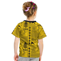 Papua New Guinea Heritage Motif Kid T Shirt Yellow Version