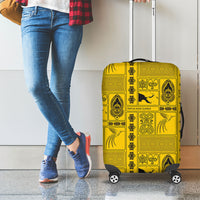 Papua New Guinea Heritage Motif Luggage Cover Yellow Version