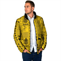 Papua New Guinea Heritage Motif Padded Jacket Yellow Version
