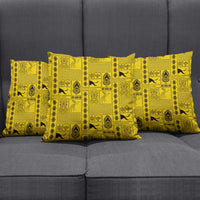 Papua New Guinea Heritage Motif Pillow Cover Yellow Version