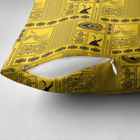 Papua New Guinea Heritage Motif Pillow Cover Yellow Version