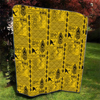 Papua New Guinea Heritage Motif Quilt Yellow Version
