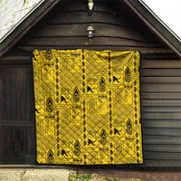 Papua New Guinea Heritage Motif Quilt Yellow Version