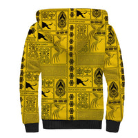 Papua New Guinea Heritage Motif Sherpa Hoodie Yellow Version