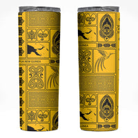 Papua New Guinea Heritage Motif Skinny Tumbler Yellow Version