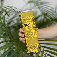 Papua New Guinea Heritage Motif Skinny Tumbler Yellow Version
