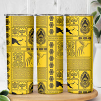 Papua New Guinea Heritage Motif Skinny Tumbler Yellow Version