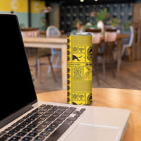 Papua New Guinea Heritage Motif Skinny Tumbler Yellow Version