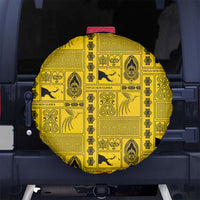 Papua New Guinea Heritage Motif Spare Tire Cover Yellow Version