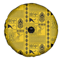 Papua New Guinea Heritage Motif Spare Tire Cover Yellow Version