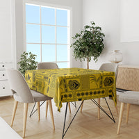 Papua New Guinea Heritage Motif Tablecloth Yellow Version