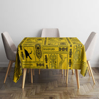Papua New Guinea Heritage Motif Tablecloth Yellow Version