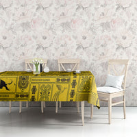 Papua New Guinea Heritage Motif Tablecloth Yellow Version