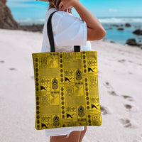 Papua New Guinea Heritage Motif Tote Bag Yellow Version
