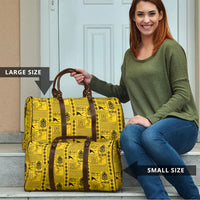 Papua New Guinea Heritage Motif Travel Bag Yellow Version