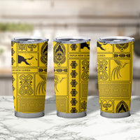 Papua New Guinea Heritage Motif Tumbler Cup Yellow Version