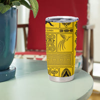 Papua New Guinea Heritage Motif Tumbler Cup Yellow Version