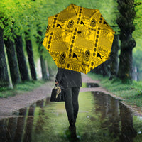 Papua New Guinea Heritage Motif Umbrella Yellow Version