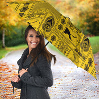 Papua New Guinea Heritage Motif Umbrella Yellow Version