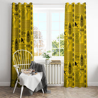 Papua New Guinea Heritage Motif Window Curtain Yellow Version