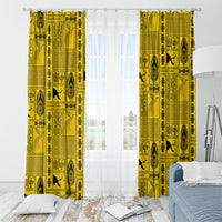 Papua New Guinea Heritage Motif Window Curtain Yellow Version